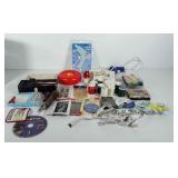 Crafting supplies, includes glue guns, sewing