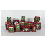 Holiday decor, twelve holiday keepsake ornaments,