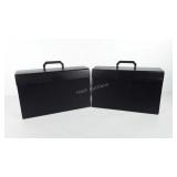 Two expanding file boxes