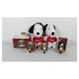 The Peanuts holiday decor, includes two