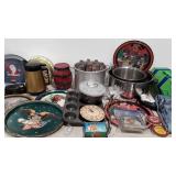 Mixed group, tin trays, Scotch tape tins, poly