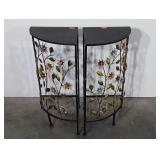 Two corner plant stands, 26"