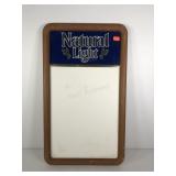 Advertising,  Natural Light Beer white board sign,