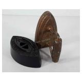 Cast iron sad and flat iron