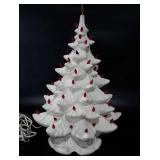 Ceramic Christmas tree, works, 21" tall