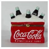 Advertising, coca-cola trinket box, ceramic,