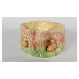 Sylvac Pottery gnome and rabbits planter, #1514,