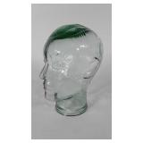 Glass head figure, 10" tall