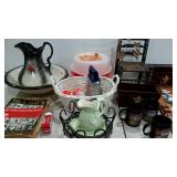 Home decor, includes pitcher and wash basin,