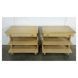 Two mid-century end tables, American of