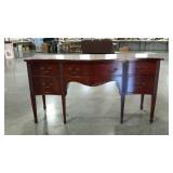 Serpentine front side board, mahogany, 24 x 68 x