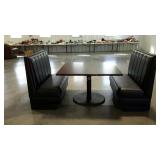 Restaurant style banquet booth, table top