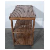 Wooden plant stand/potting table, 15.5" x 29" x