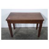 Piano bench with hinged top, 13" x 17" x 25"