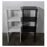 Two storage shelves, 11.5" x 12" x 32"