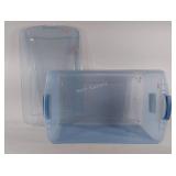 Empty tote with lid, good condition, 64qt