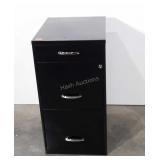 Three drawer metal file cabinet with keys, 14" x