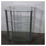 Glass media stand, 18" x 24" x 32"