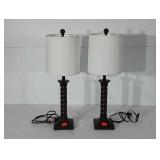 Two table lamps, 23.5"