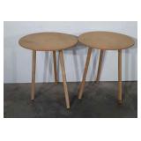 Two round end tables, 26"