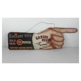 Advertising,  wooden Garden Center sign for