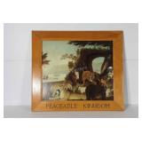 Peaceable kingdom print, framed, 32" x 37"