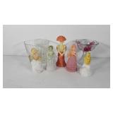 Decor group, Avon fashion bottles, etched floral