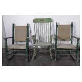 Project pieces, three rocking chairs, all need
