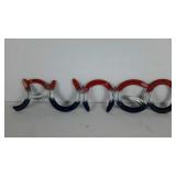 Wall art fashioned out of horseshoes, 