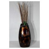 Large pier 1 imports vase with everlasting plant,