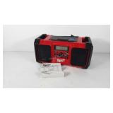 Milwaukee jobsite radio with auxiliary cord,