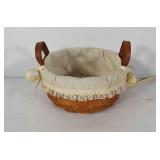 1993 Longaberger basket with cloth liner and