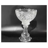 Large pedestal candy dish, 9" × 13"