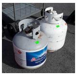 Two Propane Tanks, a little gas maybe but not