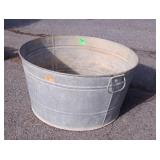 Galvanized wash tub 10x18in