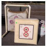 Two Archery targets one with stand