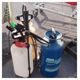 Three sprayers, one is a steel tank 3gal