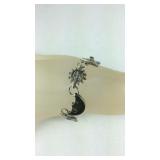 Moon and sun bracelet 7.5in silvertone