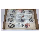 12 gemstone necklaces/earrings, amethyst, red