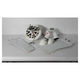 Ceiling fan and light hardware, includes fan