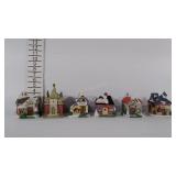 Ceramic Christmas village (6), good condition