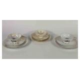 German decorative tea china, one set marked