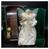 Holiday decor, fiber optic angel with box, works,