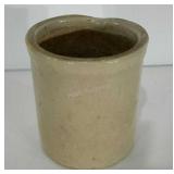 Stoneware crock, 4.5" diameter, slightly wonky