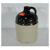 Stoneware jug, 9" tall, condition as shown
