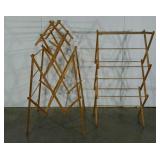 Two drying racks, both fold for storage
