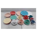 Fiesta dinnerware, multicolored group, 23 pieces