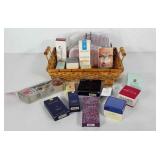 Makeup and skin care basket, includes Lancome,