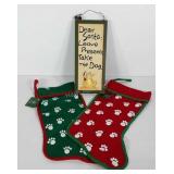 Dog themed Christmas holiday decor