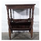 Magazine table, finish shows wear, 14" x 20" x